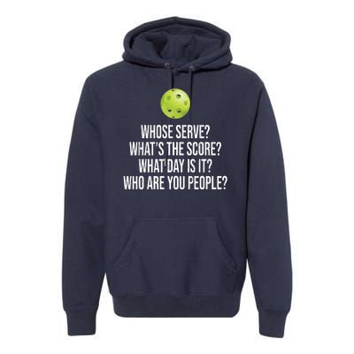 Funny Pickleball Meme Premium Hoodie