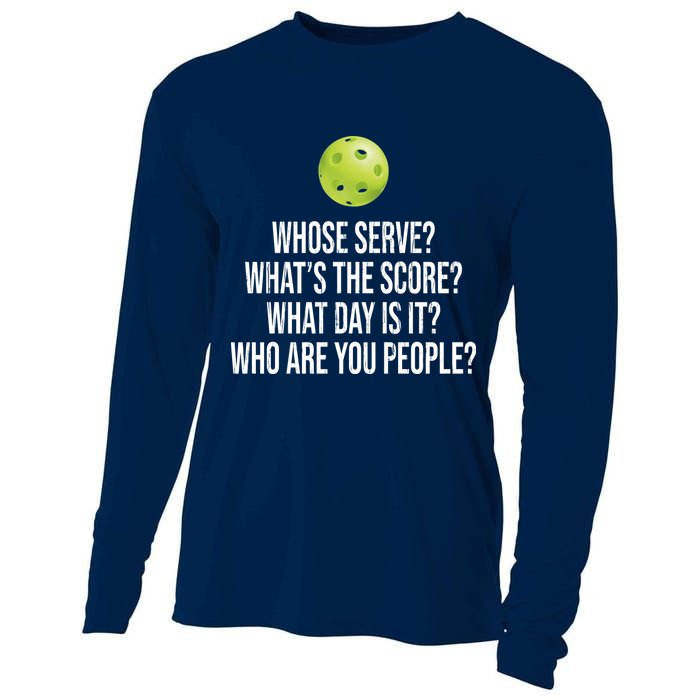 Funny Pickleball Meme Cooling Performance Long Sleeve Crew