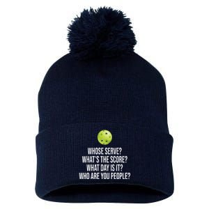 Funny Pickleball Meme Pom Pom 12in Knit Beanie