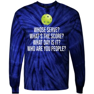 Funny Pickleball Meme Tie-Dye Long Sleeve Shirt