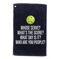 Funny Pickleball Meme Platinum Collection Golf Towel