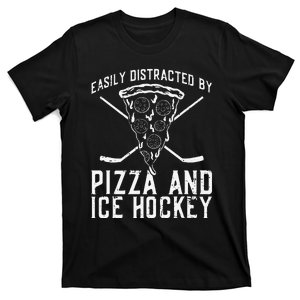 Funny Pizza Maker Who Loves Ice Hockey And Pizza T-Shirt