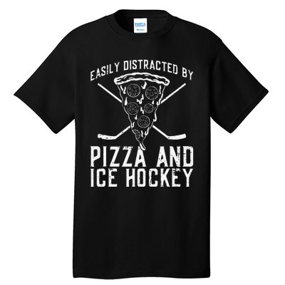 Funny Pizza Maker Who Loves Ice Hockey And Pizza Tall T-Shirt