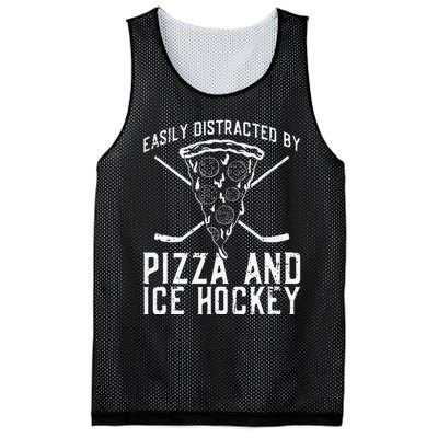 Funny Pizza Maker Who Loves Ice Hockey And Pizza Mesh Reversible Basketball Jersey Tank