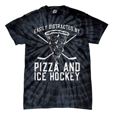 Funny Pizza Maker Who Loves Ice Hockey And Pizza Tie-Dye T-Shirt