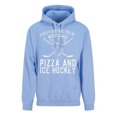 Funny Pizza Maker Who Loves Ice Hockey And Pizza Unisex Surf Hoodie