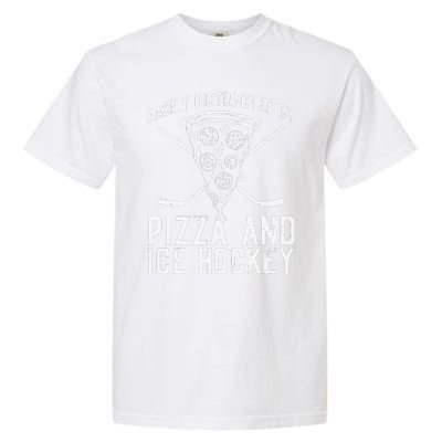 Funny Pizza Maker Who Loves Ice Hockey And Pizza Garment-Dyed Heavyweight T-Shirt