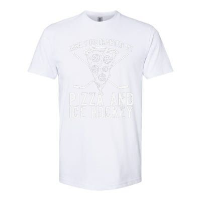 Funny Pizza Maker Who Loves Ice Hockey And Pizza Softstyle CVC T-Shirt