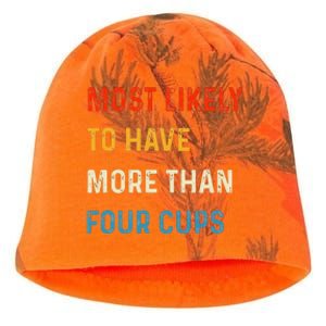 Funny Passover Most Likely More Than Four Cups Seder Matzah Kati - Camo Knit Beanie