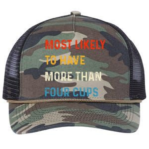 Funny Passover Most Likely More Than Four Cups Seder Matzah Retro Rope Trucker Hat Cap