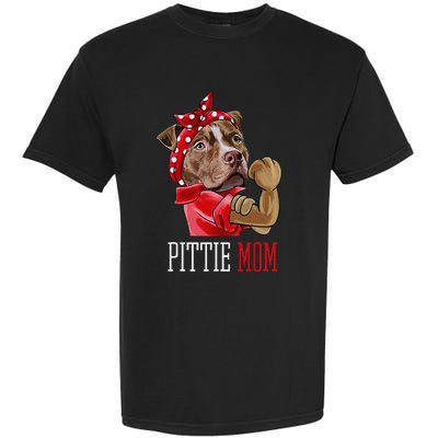 Funny Pitbull Mom Pittie Mom Dog Mom Mother's Day Garment-Dyed Heavyweight T-Shirt