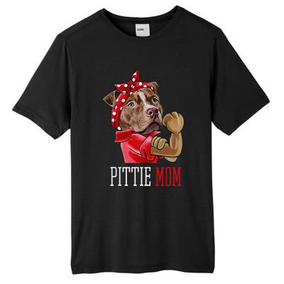 Funny Pitbull Mom Pittie Mom Dog Mom Mother's Day Tall Fusion ChromaSoft Performance T-Shirt