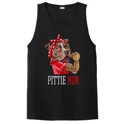 Funny Pitbull Mom Pittie Mom Dog Mom Mother's Day PosiCharge Competitor Tank