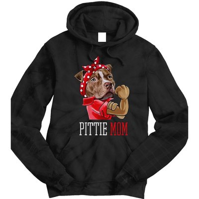 Funny Pitbull Mom Pittie Mom Dog Mom Mother's Day Tie Dye Hoodie