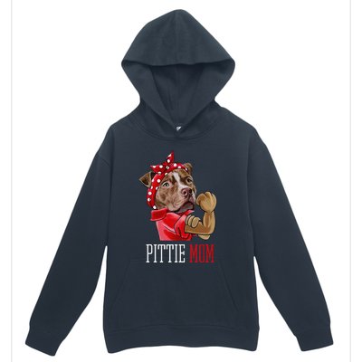 Funny Pitbull Mom Pittie Mom Dog Mom Mother's Day Urban Pullover Hoodie