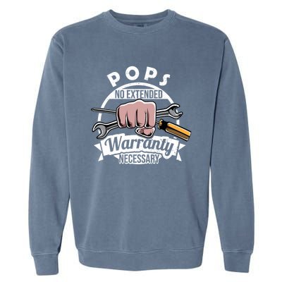 Funny Pops Mr Fix It Handy Dad My Tools Mechanic Grandpa Gift Garment-Dyed Sweatshirt