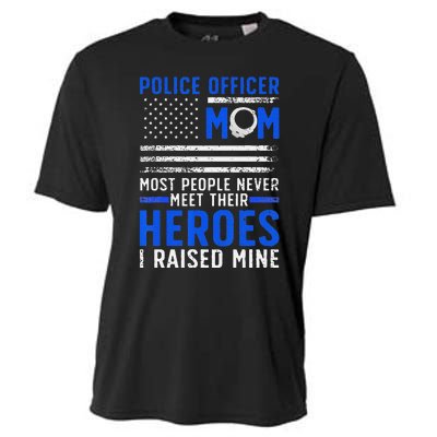 Funny Police Mom Art For Cop Mother Women Police Officer Lovers Cooling Performance Crew T-Shirt