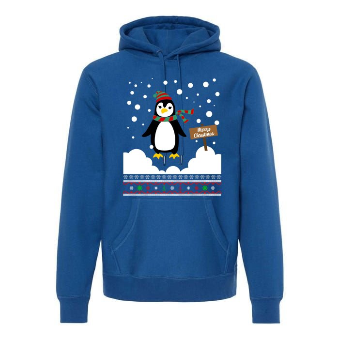 Funny Penguin Merry Christmas Pajama Gift Premium Hoodie