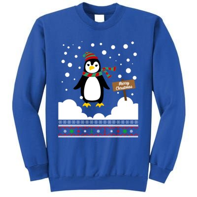 Funny Penguin Merry Christmas Pajama Gift Tall Sweatshirt