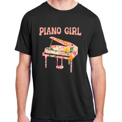 Funny Piano Music Instrument Musician Piano Girl Adult ChromaSoft Performance T-Shirt