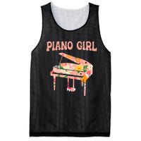 Funny Piano Music Instrument Musician Piano Girl Mesh Reversible Basketball Jersey Tank