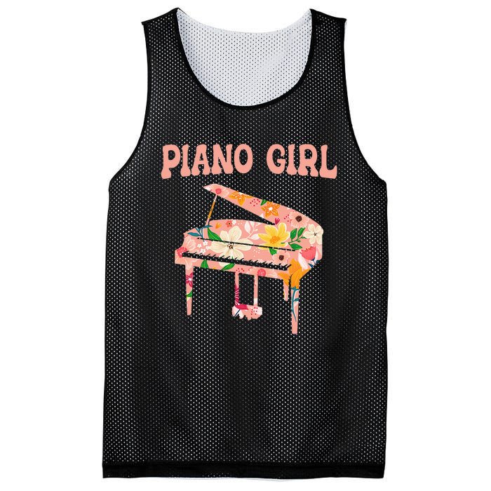 Funny Piano Music Instrument Musician Piano Girl Mesh Reversible Basketball Jersey Tank