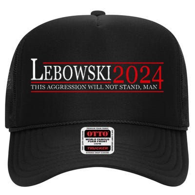 Funny Political Name Lebowski Political Election Vote 2024 High Crown Mesh Back Trucker Hat