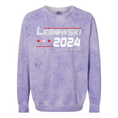 Funny Political Name Lebowski Political Election Vote 2024 Colorblast Crewneck Sweatshirt