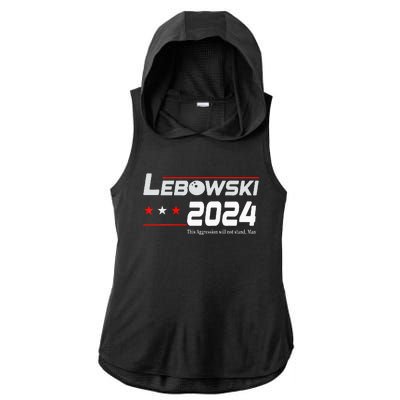 Funny Political Name Lebowski Political Election Vote 2024 Ladies PosiCharge Tri-Blend Wicking Draft Hoodie Tank