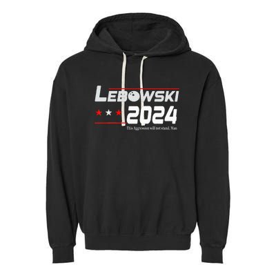 Funny Political Name Lebowski Political Election Vote 2024 Garment-Dyed Fleece Hoodie