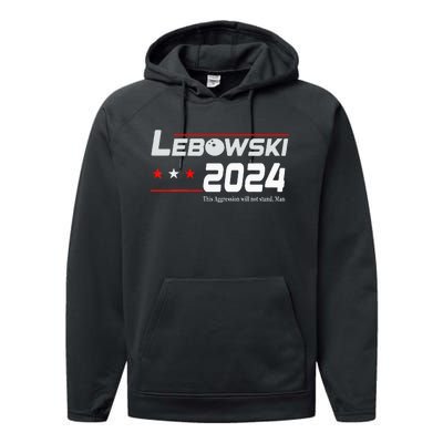 Funny Political Name Lebowski Political Election Vote 2024 Performance Fleece Hoodie