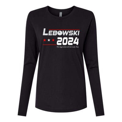 Funny Political Name Lebowski Political Election Vote 2024 Womens Cotton Relaxed Long Sleeve T-Shirt