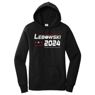 Funny Political Name Lebowski Political Election Vote 2024 Women's Pullover Hoodie