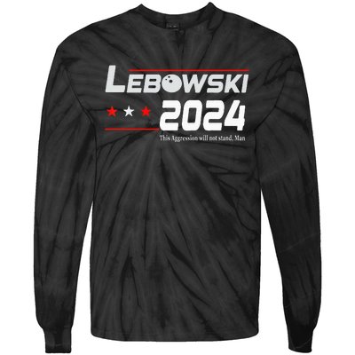 Funny Political Name Lebowski Political Election Vote 2024 Tie-Dye Long Sleeve Shirt