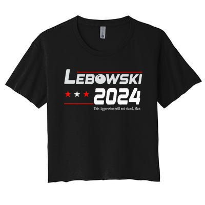 Funny Political Name Lebowski Political Election Vote 2024 Women's Crop Top Tee