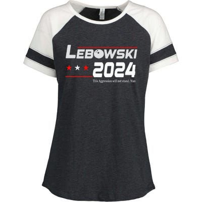 Funny Political Name Lebowski Political Election Vote 2024 Enza Ladies Jersey Colorblock Tee