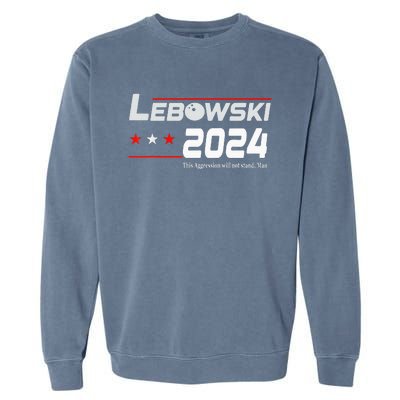 Funny Political Name Lebowski Political Election Vote 2024 Garment-Dyed Sweatshirt