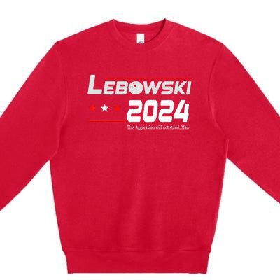 Funny Political Name Lebowski Political Election Vote 2024 Premium Crewneck Sweatshirt