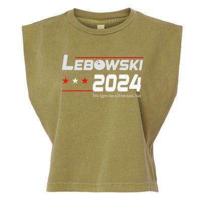 Funny Political Name Lebowski Political Election Vote 2024 Garment-Dyed Women's Muscle Tee