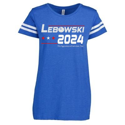 Funny Political Name Lebowski Political Election Vote 2024 Enza Ladies Jersey Football T-Shirt