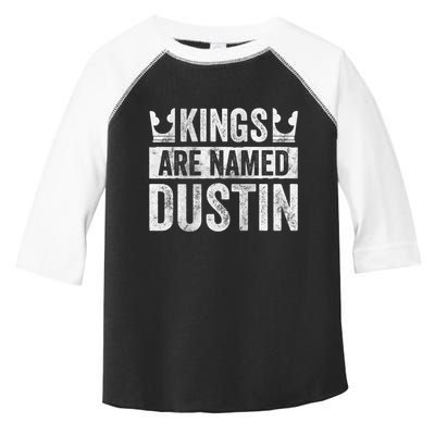 Funny Personalized Name Kings Are Named Dustin Toddler Fine Jersey T-Shirt