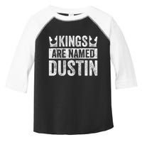 Funny Personalized Name Kings Are Named Dustin Toddler Fine Jersey T-Shirt