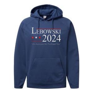 Funny Political Name Lebowski Political Election Vote 2024 Performance Fleece Hoodie