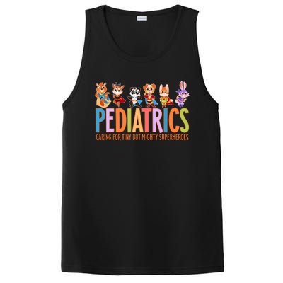 Funny Pediatric Nurse Caring For Tiny But Mighty Superheroes PosiCharge Competitor Tank