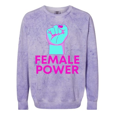 Female Power Neon Colorblast Crewneck Sweatshirt