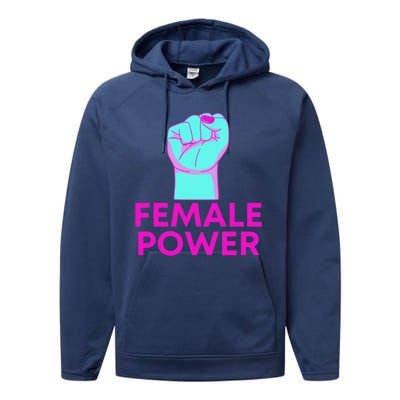 Female Power Neon Performance Fleece Hoodie