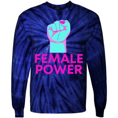 Female Power Neon Tie-Dye Long Sleeve Shirt