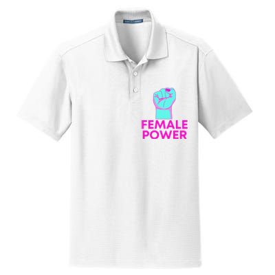 Female Power Neon Dry Zone Grid Polo