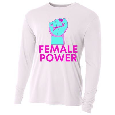 Female Power Neon Cooling Performance Long Sleeve Crew