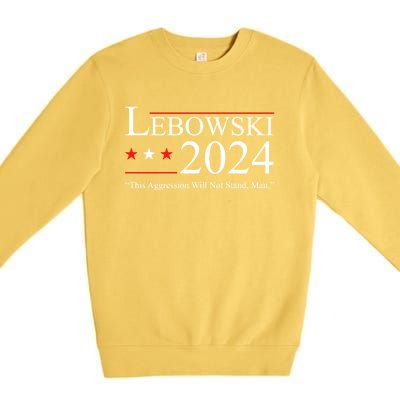 Funny Political Name Lebowski Political Election Vote 2024 Premium Crewneck Sweatshirt